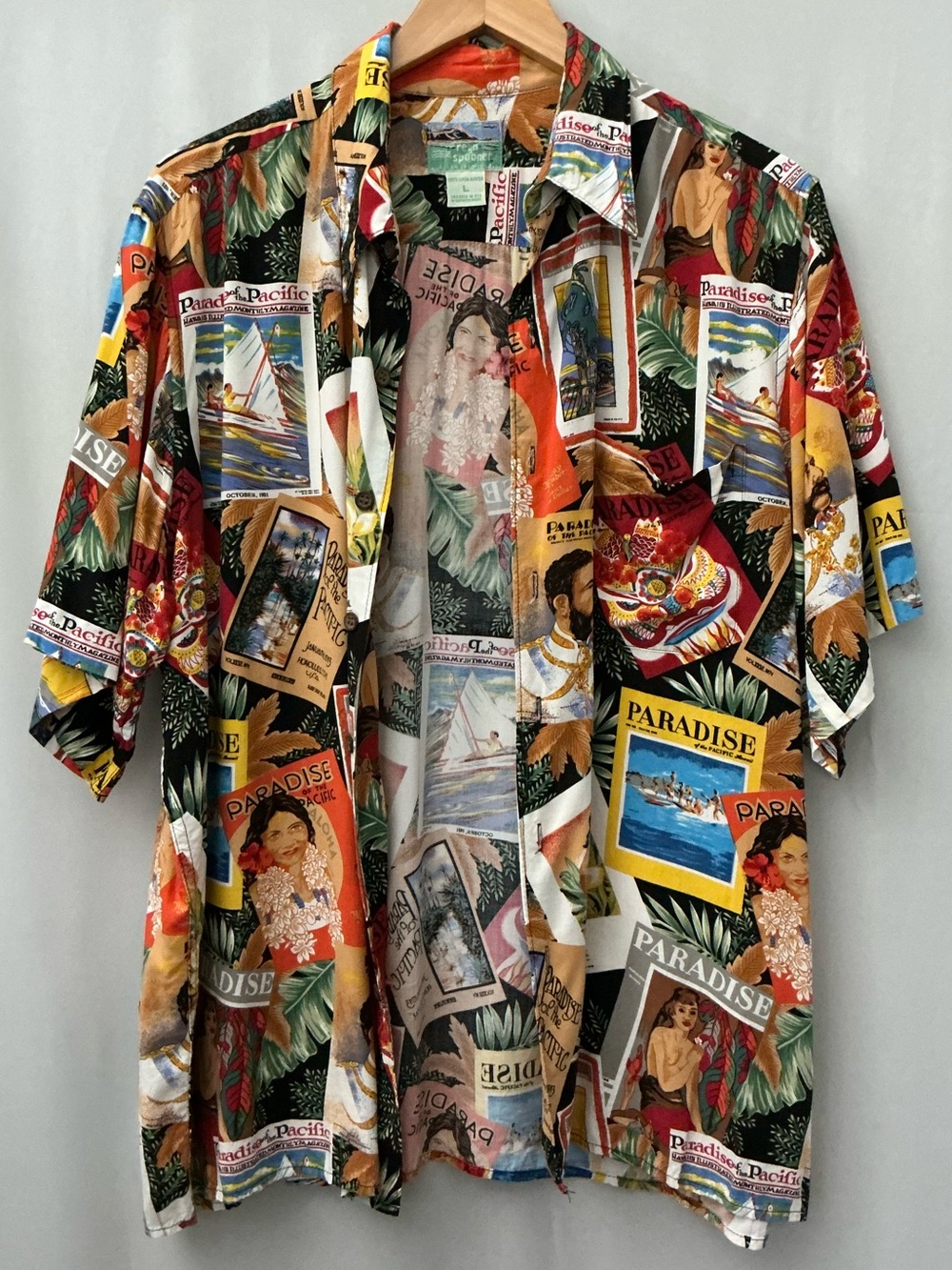 Reyn Spooner Paradise of the Pacific Men's Hawaiian Shirt Size L